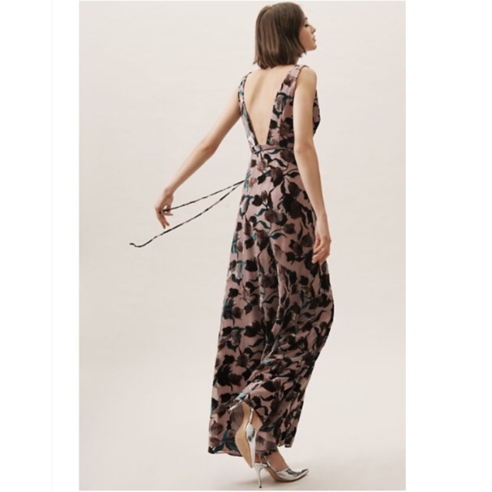 NWT BHLDN Sancia Velvet Burnout Wrap Dress 2 - Picture 4 of 11